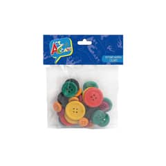 PRONOBEL - Botones Madera Colores y Tamaños Surtidos 30 Piezas Art & Craft