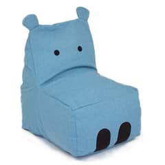 B HOME - Sillon Puff Hippo Niño Celeste