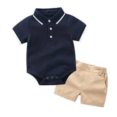GENERICO - Short Body Polera pique Conjunto niño bebe.