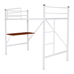 FUTONES Y MUEBLES - Cama Alta 1 Plaza Con Escritorio