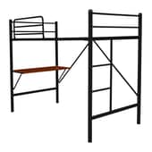 FUTONES Y MUEBLES - Cama Alta 1.5 Plaza Con Escritorio