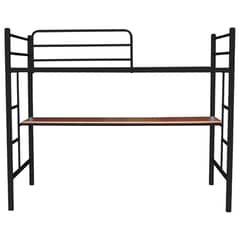 FUTONES Y MUEBLES - Cama Alta 1.5 Plaza Con Escritorio.