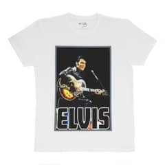 ELVIS PRESLEY - POLERA MANGA CORTA BLANCO