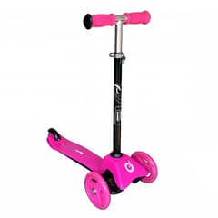 EVO - Scooter Monopatín Tres Ruedas Con Luces Light Up Rosado