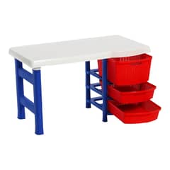 RIMAX - Escritorio Infantil Azul/Rojo 50x88x50 Cms