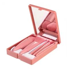 ESHOPANGIE - Set 5 Brochas De Maquillaje Profesionales Con Estuche Espejo