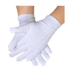 EKOI - Guantes Blancos Formal Algodón Guardia De Honor Ceremonial