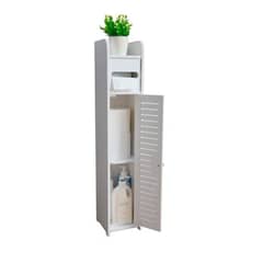 GENERICO - Estante De Baño Organizador Blanco 15x16x80cm
