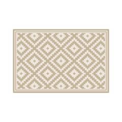 DAVANTI - Alfombra Decorativa Cocina Dormitorio Rombos Arena 70X100Cm