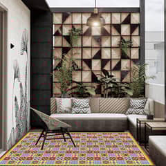 DAVANTI - Alfombra Decorativa Terraza Baldosa Portuguesa 140X220Cm