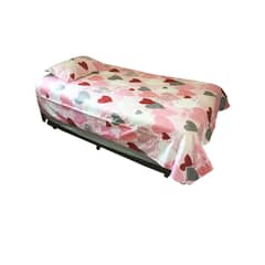 GROWME - Funda de plumón CORAZONES 1.5 plazas (180X230) cama cubrecamas Algodón