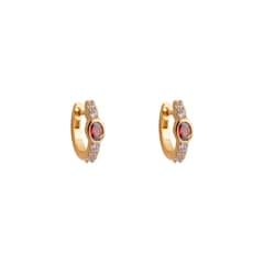 HADARA JOYAS - Aros Mujer Dorados Argollas Charlotte Bañadas en Oro