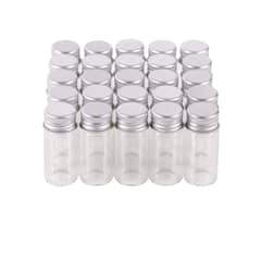 GENERICO - 12 Frascos Vidrio 22x40 mm Tapa Rosca 7 ml