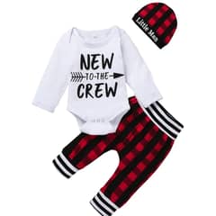 ANGO - Conjunto bebé 3 pcs New to the Crew Escoces