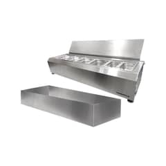 VERSATILE - Salsera 6 estaciones con bandeja frio inox