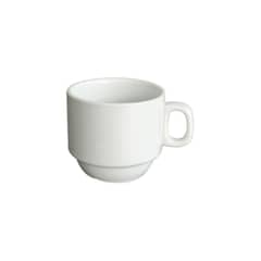 STAR FINE PORCELAIN - SET DE 24 TAZAS CAFE DE PORCELANA BLANCOS 100CC STAR ROUND