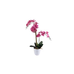 THE GREEN ELEMENT - Planta artificial Orquidea Morada En Macetero 75 Cm