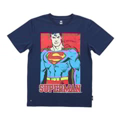 DC COMICS - Polera Niño Superman Cuadro Azul