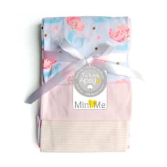 MINI ME - Pack de Manta Tuto para bebé rosado