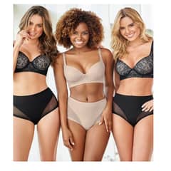 EVERSO - Pack 6 Calzón Tiro Alto Control De Abdomen Efecto Elasticado..