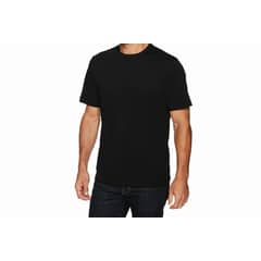 AGW - Pack 6 Poleras Negra Manga Corta 100% Algodon