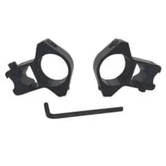 EKOI - Montura Soporte Linterna Mira Airsoft Caza Negra.