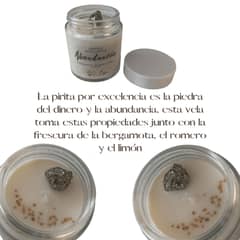 GENERICO - Velas aromáticas de soja proposito abundancia
