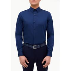 PERRY ELLIS - Camisa Formal Hombre Non Iron (No Se Plancha) Azul