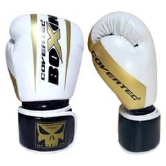 COVERTEC - Guante box combat blanco dorado 12 oz