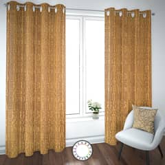 ELIZABETH PEPER - SET DE CORTINAS HOGAR 2 PAÑOS DE 140 X 220 CM DORADO.