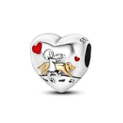 SILVER HEART - Charm Amistad Canina en Plata Fina 925