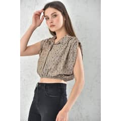 MROTTO - Blusa Mujer Sin Manga Estampado Algodon