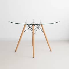 KLIK - Mesa de Comedor Eames 100cm redonda vidrio