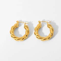 GENERICO - Aros Mujer Bañados En Oro 18k Modelo Arlette
