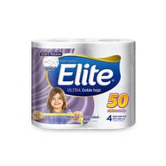 ELITE - Papel Higiénico Ultra Doble Hoja 4 Unid. 50 Metros C/u