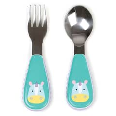 SKIP HOP - Set de Cuchara y Tenedor Zoo Unicornio