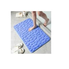 CARIBEE - Alfombra De Baño Absorbente Suave Baño Piedras Azul