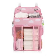 GENERICO - Organizador de Pañales Colgante Bebe Multiusos Color Rosado