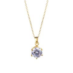 LUXURYJOYAS - Off Collar Punto De Luz Circonita Baño Oro 18kt