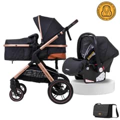 LUBABYCAS - Coche Travel System Con Accesorios X1 Negro
