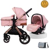 LUBABYCAS - Coche Travel System Con Accesorios X1 Rosado