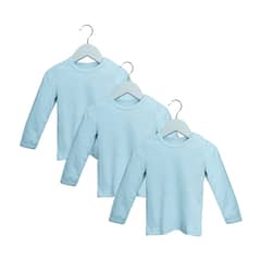 PUMUCKI - Set De 3 Camisetas Lisas Celeste Niño