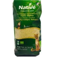 NATIVE - Azúcar Rubia Orgánica 3 Kilos - Sin Gluten - 3x1