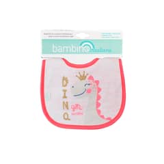 BAMBINO - Babero De Algodón Impermeable Dino Fucsia