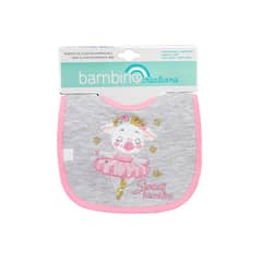 BAMBINO - Babero De Algodón Impermeable Cerdita Rosado