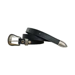 STYLO URBANO BY HJ - CINTURON NEGRO TEXTURIZADO MUJER HEBILLA TEXAS