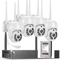 ARTIHOGAR - Kit 4 Cámaras Inalambricas Profesional Ip Audio 355º Con Disco Duro 1 Terabyte