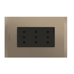 BTICINO - Enchufe Triplex 2P+T 250V Antracita Terra Af2113E3Ati
