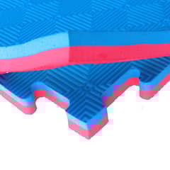 QRUBBER - Plancha Tatami 1mt X 1mt X 2,5cm Rojo/azul