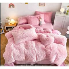 ANGELES DEL HOGAR - Cobertor de invierno peludo con chiporros Plaza y media Rosado